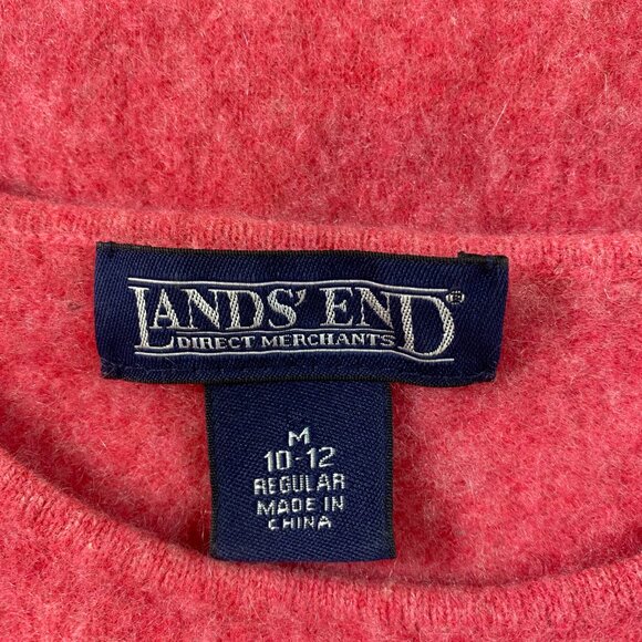 Lands’ End Pink Short Sleeve Cashmere Sweater Tee Sz M(8/10) #138P - Picture 7 of 9
